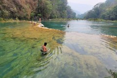 Se rafraîchir  dans l'eau est un vrai bonheur !